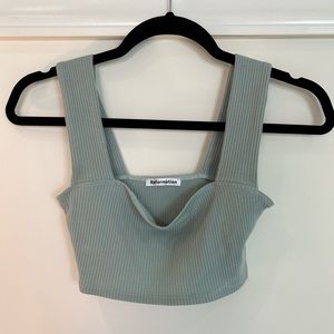 Reformation square neck crop top